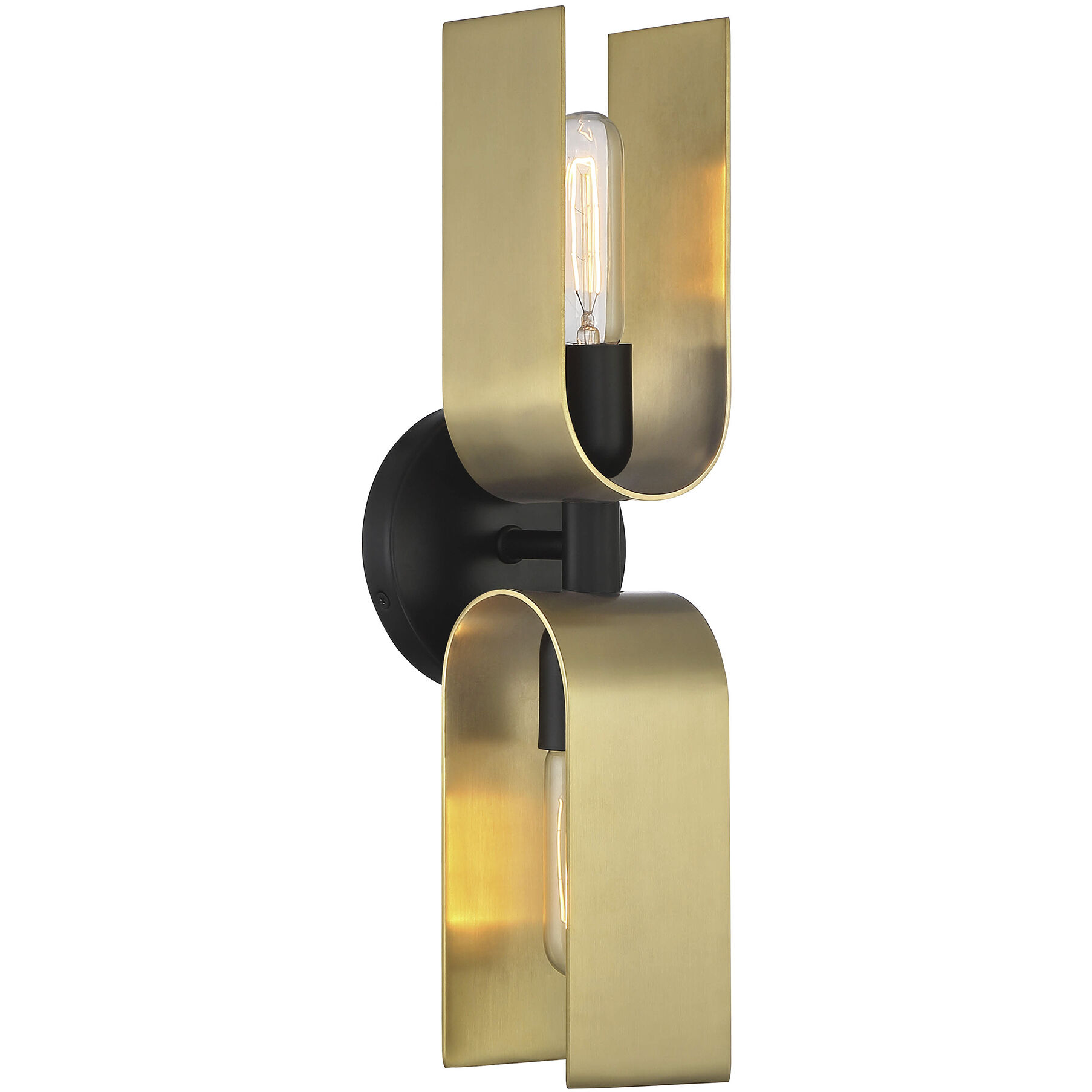U Turn 2 Light 5 inch Matte Black Wall Sconce Wall Light